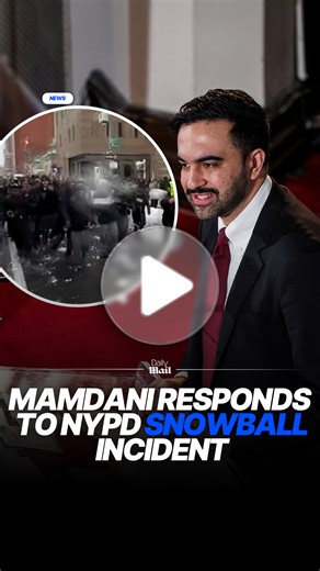 New York City Mayor Zohran Mamdani responded to mounting criticism after an incident in which barrage of snowballs were pelted at NYPD officers. 'Officers, like all city workers, have been out in a historic blizzard, keeping New Yorkers safe and cars moving...Treat them with respect,' the mayor wrote on X. 'If anyone's catching a snowball, it's me.' #Mamdani #nyc #snow #winter | Daily Mail Video