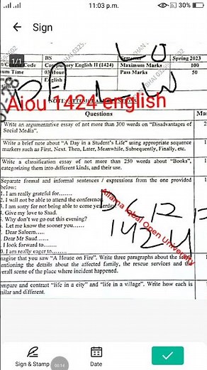 Aiou past paper 1424 ,past paper 1424 Aiou #exam