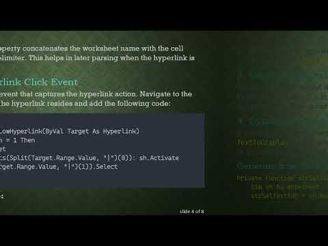 How to Hyperlink Multiple Cells from One Worksheet to Another in VBA