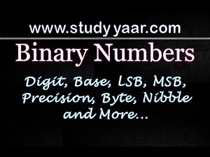 Binary Numbers - Learn about Digit, Base, MSB, LSB, Nibble, Byte, Precision