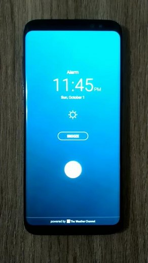 Samsung S8 alarm with Bixby self brief about weather, news, time.