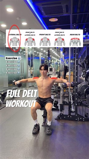 🔸5 Simple Dumbbell Shoulder Exercises for Full Delt Growth🔥 #gymtips #shoulder #shoulders
