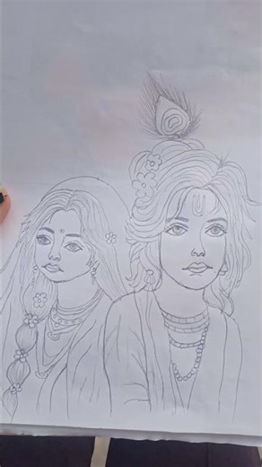 Bolo prem se radhe radhe ❤️🙏 #art #sketch #artist #artist #youtube #viralshorts #shorts