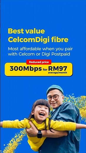 Get ready to enjoy the best experience with FREE 6 months CelcomDigi fibre 300Mbps! 🔥