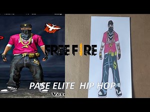 COMO DIBUJAR EL PASE ELITE HIP-HOP DE FREE FIRE 📝