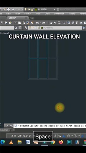 Curtain Wall Elevation In Autocad #curtainwallelevation #autocad #architecture
