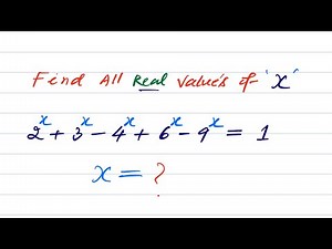 Korean Math Olympiad Example | Find all real values of X