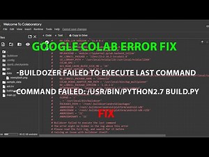 GOOGLE COLAB: BuIldozer failed to execute last command