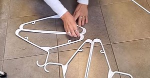 Create a gorgeous snowflake decoration using only hangers and zip ties