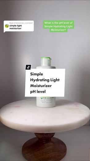 Simple Hydrating Light Moisturizer pH Level Explained