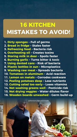 16 Kitchen Mistakes Seniors Must Avoid!