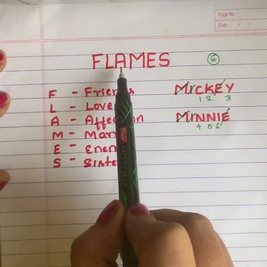 How to play flames #with 2 names