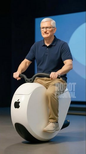 #timcook Reveals Apple's First One-Wheel Moto — The Future of Personal Mobility #fantasy #scifi