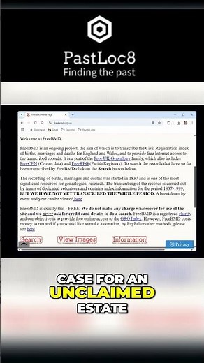 FreeBMD for UK Genealogy & Unclaimed Estates Research