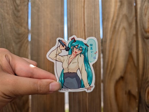 Miku 3" Glossy Vinyl Sticker - Etsy