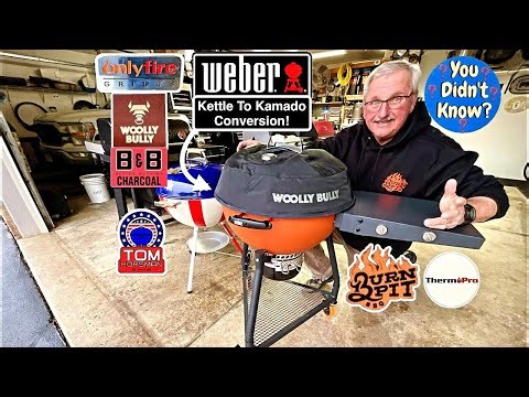 Weber 22” Kettle Conversion Into A Kamado Style Smoker-Grill! / Woolly Bully and Only Fire!