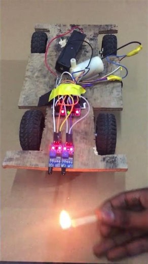 Fire 🔥 fighting robot without Arduino #viral #inventiontech #inventions #project #fire