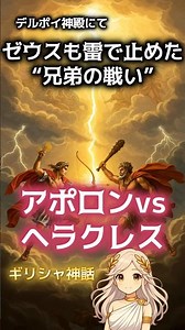 神殿で大乱闘！アポロン vs ヘラクレス｜デルポイの“神器争奪戦”｜ギリシャ神話 #shorts