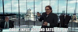 Cable, input, VCR and satellite, off.