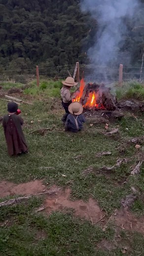 Burning old stumps and branches #offgrid #homestead #ecuador