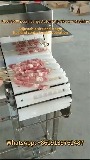Large Automatic Skewer Machine in Action | Fast BBQ Skewer Production Line