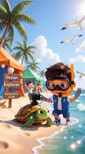 I’m a Tiny Turtle Exploring an Underwater Magical Ocean ! 🐢🌊 | #shorts #adventure