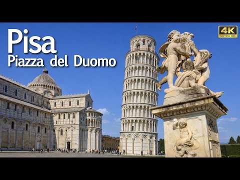 Pisa, Italy Leaning Tower, Cathedral, Baptistery & Camposanto | 4K Walking Tour