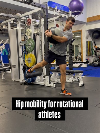 Coach Joe Russo on Instagram: "Hip mobility for rotational athletes looks like this. The ability to load into your hips and strengthen around your hips. These exercises are great to mix in with your strength training program to stay athletic and retain mobility. Maximize the potential for your body and optimize your performance for golf, baseball, tennis and hockey. Time to work 😤 #hipmobility #functionaltraining #workout #athlete #trainingprogram"
