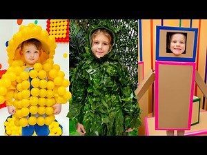 Cinq enfants jouent à cache-cache au camouflage 👀