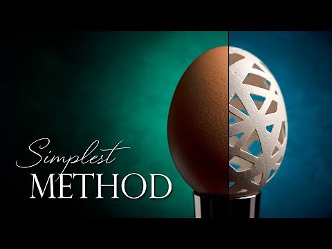 SIMPLEST Egg carving using Vinegar & Tape!