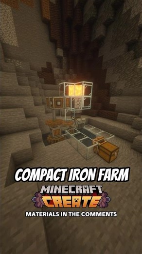 Compact Iron Farm Create #automation #minecraft #createmod #minecrafttutorial #createtipsyt
