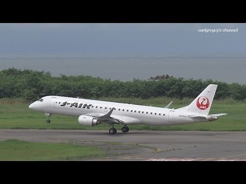 新潟空港 J-AIR (JLJ/JAL) Embraer ERJ-190 JA241J 離陸 2017.8.19
