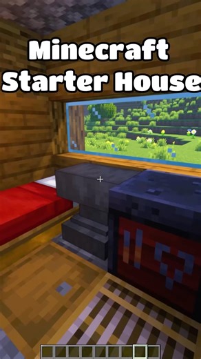Build This in 5 Minutes! (Day 1 Starter House) 🤯 #minecraft #minecraftbuilding