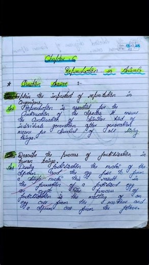 Reproduction in Animals Class 8 Science | MP Board | Important Questions & Notes #shorts #reels