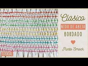 HOW TO EMBROIDER THE TRUE CLASSIC HONEYCOMB in SMOCK STITCH step by step tutorial.