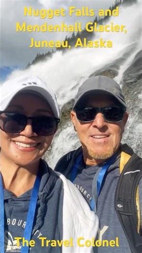 Nugget Falls and Mendenhall Glacier, Juneau, Alaska on Royal Caribbean Cruises #travel #travelvlog