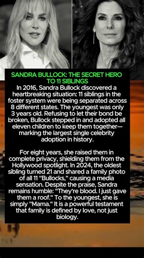 SANDRA BULLOCK THE SECRET HERO TO 11 SIBLINGSIn