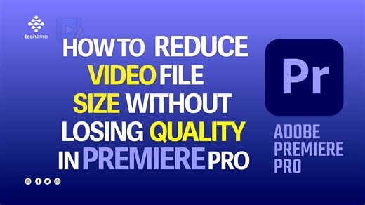 How To Reduce Video File Size Without Losing Quality In Adobe Premiere Pro 2025 Want to make your video file smaller without losing quality?  Learn how to reduce video file size in Adobe Premiere Pro 2025 using the best export settings for smooth playback and high quality! #Techavro #adobepremierepro #premierepro #adobepremiere | Techavro | Facebook