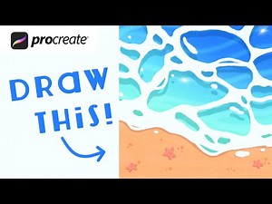 Procreate Step by Step Tutorial - Ocean Tide - Digital Art - iPad Illustration for Beginners