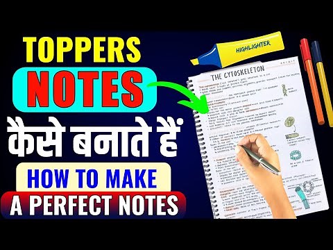 Notes kaise banaye | How to make a perfect notes in hindi | How do toppers make notes for the exam