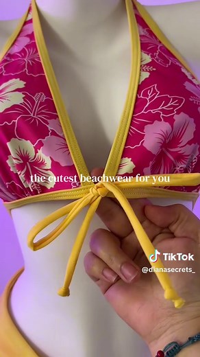 Love the floral design! Looks like the spring 💖🌸#swimsuit #bikinis #beachwear #bathingsuit #3piece