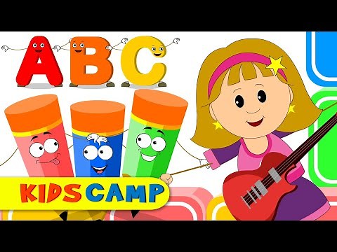 ABC Song Elly Playing Guitar | Nursery Rhymes And Kids Songs by KidsCamp