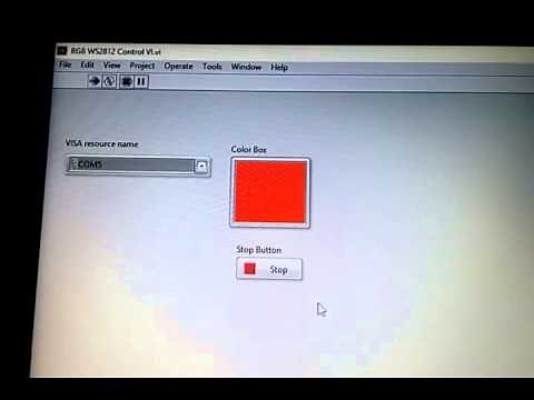 Controlling WS2812 RGB LED through LabVIEW VI