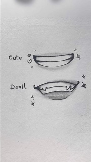 Cute Smile vs Devil Smile Drawing 😇😈 Which Wins? #shorts #drawingtutorial