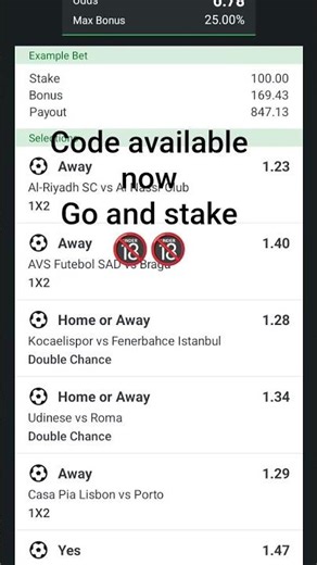 sportybet code 👉 XLB6GC go and stake now 🔞🔞🔞
