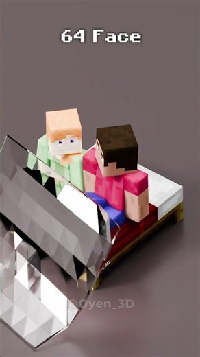 👕 3D Cloth Simulation vs Steve and Alex Minecraft | Blender Fluid and Cloth Simulation