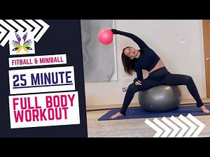 FitBall & MiniBall Pilates Full Body Workout (25 mins) #pilates #fitball #fullbodyworkout