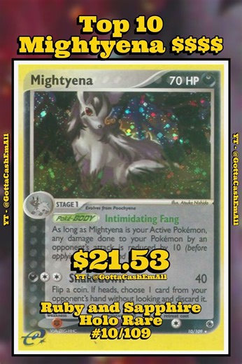 Top 10 RAREST & Most Valuable Mightyena Pokémon Cards 🐺💎 #pokemon #top10 #tcg #pokémon #pokemontcg