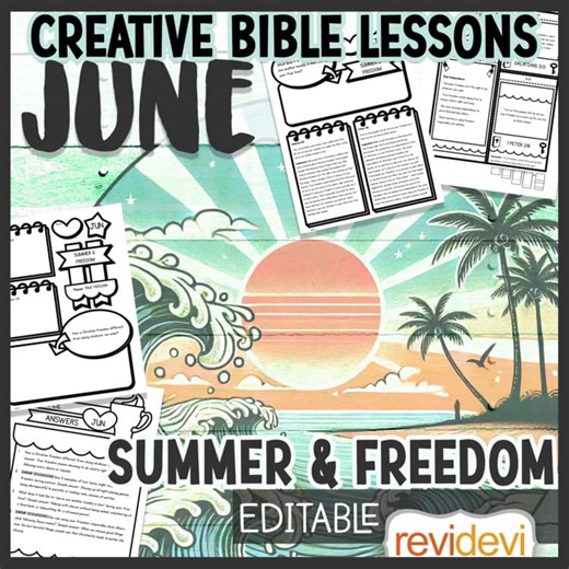 Summer Bible Lessons for Teens. June 2026 Sunday school & Youth VBS Curriculum
