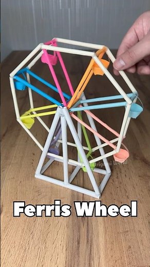 DIY FERRIS WHEEL FROM PAPER ORIGAMI WORLD TUTORIAL | HOW TO MAKE FERRIS WHEEL FROM ORIGAMI PAPER
